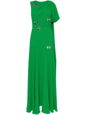 Krištáľové večerné šaty Erdem zelená