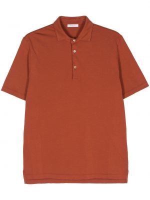 Medvilninis polo marškinėliai Boglioli oranžinė
