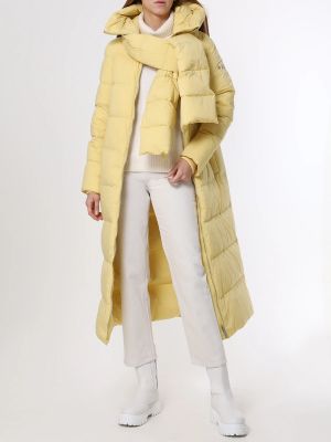 Пуховое стеганое пальто Add желтое