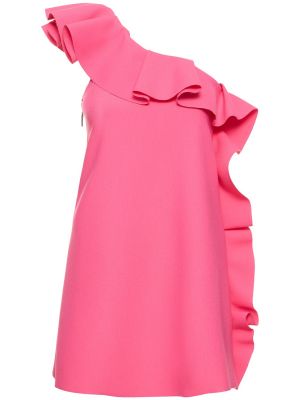 Mini vestido de viscosa con volantes Msgm rosa