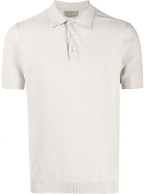 Slim fit poloskjorte Corneliani grå