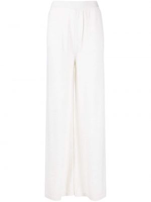 Kašmírové vlněné kalhoty relaxed fit Msgm bílé
