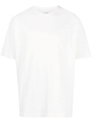 Bavlnené tričko s výšivkou Closed biela
