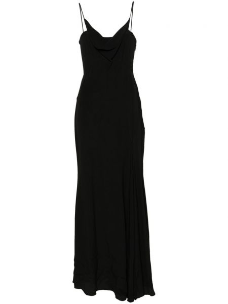 Φόρεμα με τιράντες από κρεπ Marant Etoile μαύρο