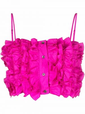 Ruffle crop top Msgm rosa