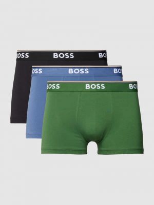Bokserki slim fit w jednolitym kolorze Boss zielone