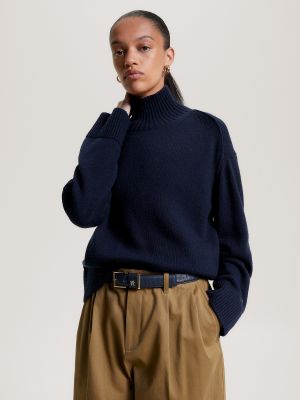 Relaxed fit golfas Tommy Hilfiger mėlyna
