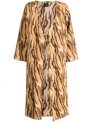 Kleid mit print mit tiger streifen Needles braun