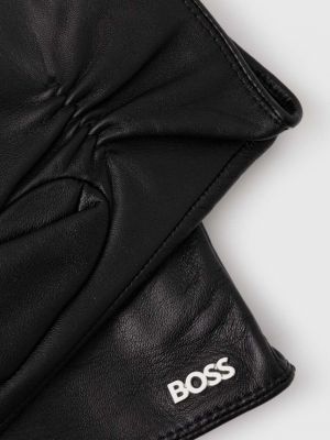 Kožne rukavice Boss crna