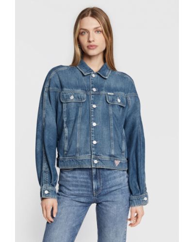 Priliehavá džínsová bunda Guess modrá