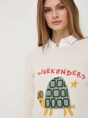 Sweter Weekend Max Mara beżowy