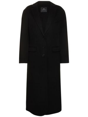 Kašmírový vlněný kabát Anine Bing černý