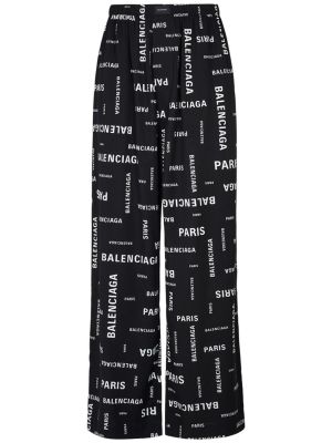 Pantaloni di cotone Balenciaga nero