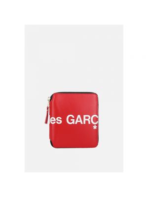 Leder geldbörse mit reißverschluss Comme Des Garçons rot