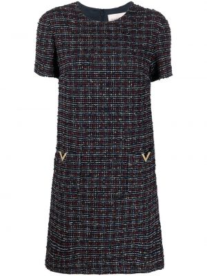 Tweed dress Valentino blå