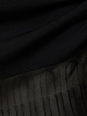 Pletena večerna obleka iz viskoze Toteme črna