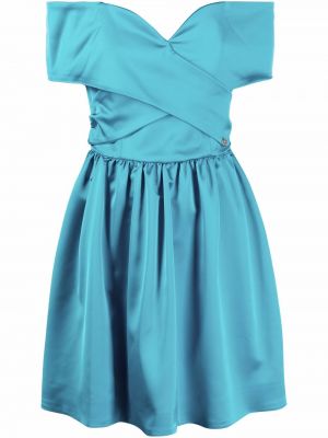 Сатиновое платье мини Liu Jo, синий