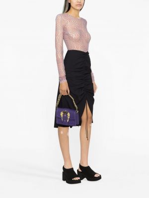 Naszyjnik na sprzączkę Versace Jeans Couture fioletowy