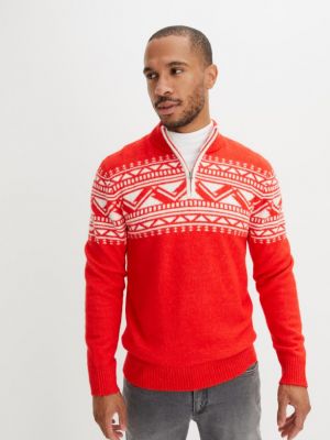 Норвежский свитер John Baner Jeanswear красный