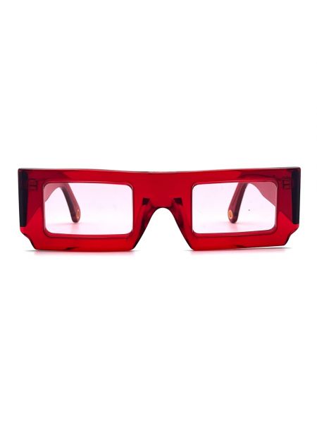 Okulary przeciwsłoneczne chunky Jacquemus czerwone