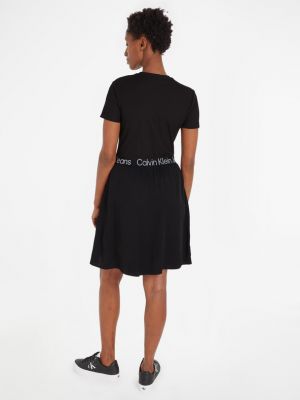 Дънкова рокля Calvin Klein Jeans черно