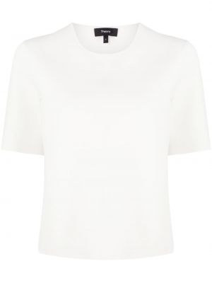 T-krekls džersija Theory balts