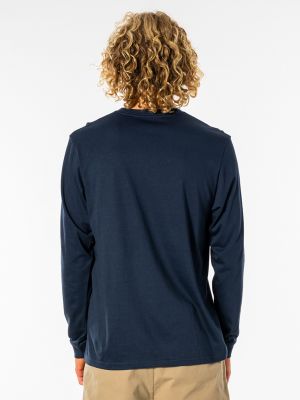 Tričko s dlouhým rukávem s potiskem Rip Curl modré