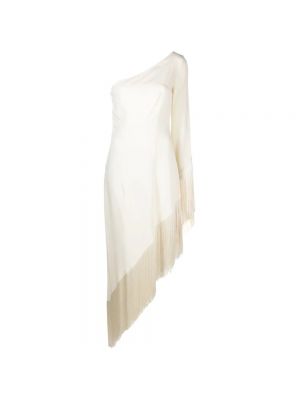 Sukienka z frędzli Taller Marmo biała