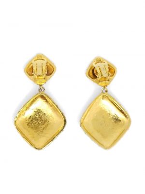 Stepētas auskari ar banti Chanel Pre-owned zelts