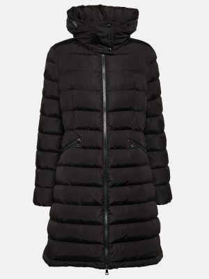Pérový krátký kabát Moncler čierna