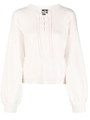 Blonder rund hals snøring sweatshirt 7 For All Mankind hvit