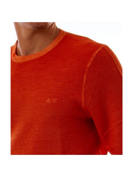 Jersey de lana de lana merino de tela jersey Sun68 naranja
