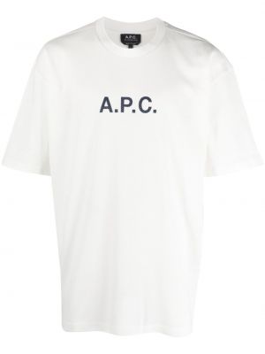 Tričko s potiskem A.p.c. bílé