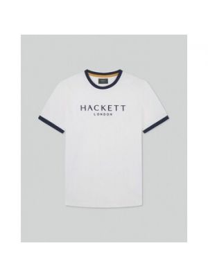 Koszulka z krótkim rękawem Hackett biała