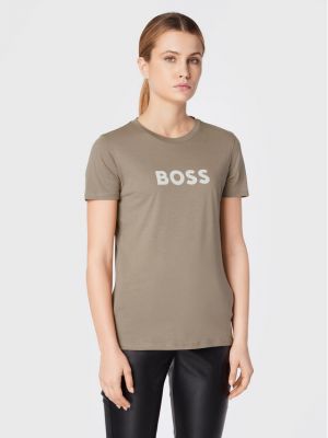 T-shirt Boss marrone