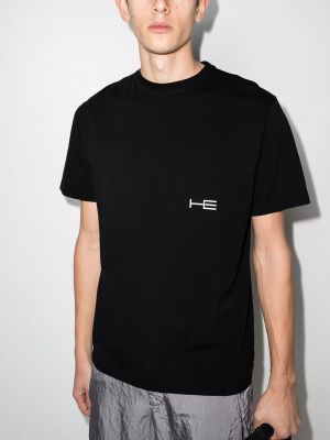 T-shirt en coton à imprimé Heliot Emil noir
