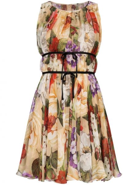 Trykt floral chiffong dress Dolce & Gabbana