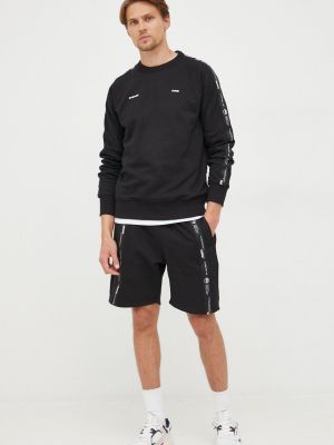 G-Star Raw pamut melegítőfelső fekete, férfi, nyomott mintás G-star Raw