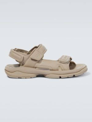 Kožené sandále z ekologickej kože Balenciaga béžová