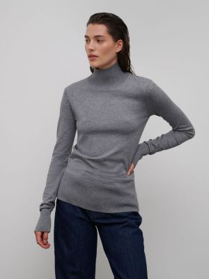 Меланжов пуловер Rære By Lorena Rae сиво