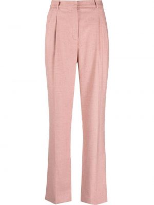 Плисирани прав панталон The Garment розово
