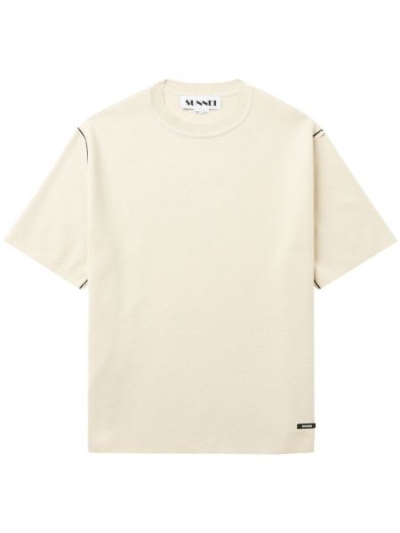 T-shirt en coton avec manches courtes Sunnei blanc