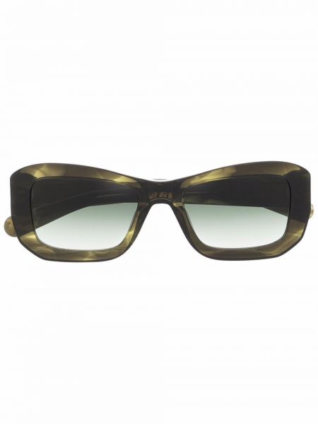Oversize слънчеви очила Flatlist зелено