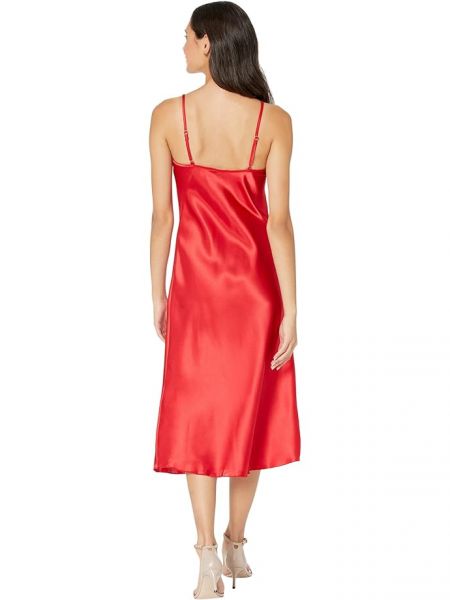 Атласное платье BebÈ красное