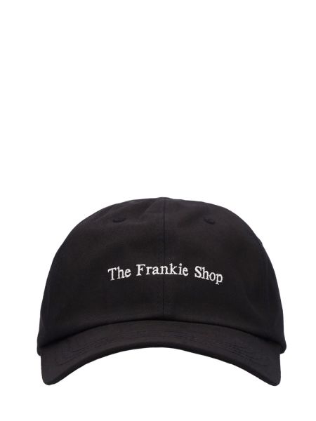 Bomull brodert cap The Frankie Shop svart