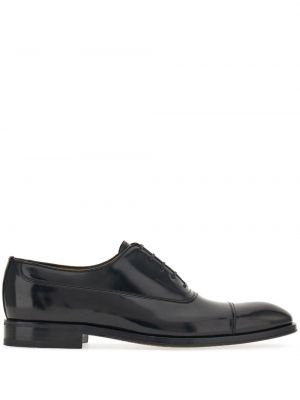 Nėriniuotos iš natūralios odos oksfordo batai su raišteliais Ferragamo juoda