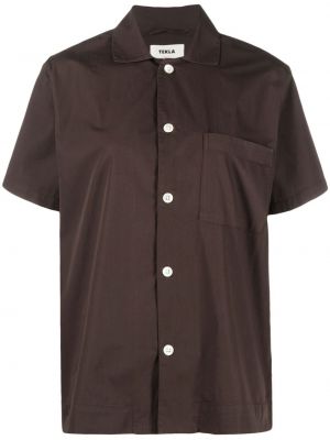 Medvilninė marškiniai Tekla ruda