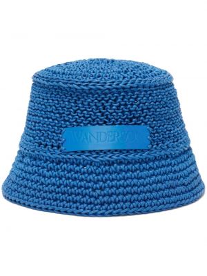 Dzianinowy kapelusz Jw Anderson niebieski
