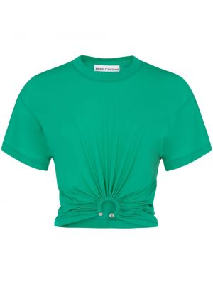 T-shirt avec manches courtes drapé Rabanne vert