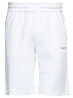 Bermuda di cotone Calvin Klein bianco